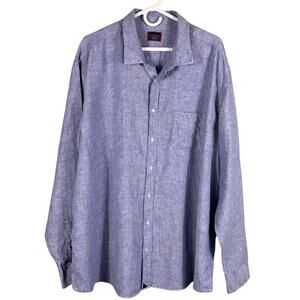 Untuckit Long Sleeve Shirt Men's XXXLC Linen Wrinkle Resistant Button Up Office